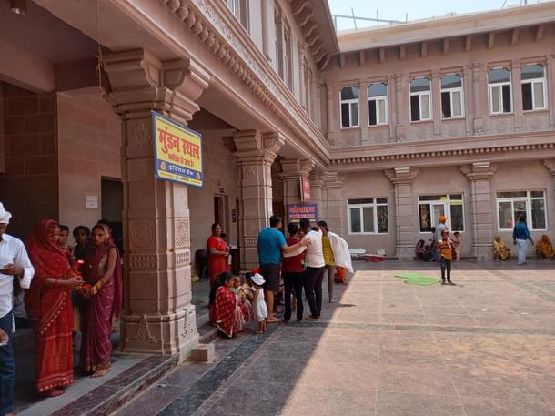 A 'mundan sthhal' at the temple